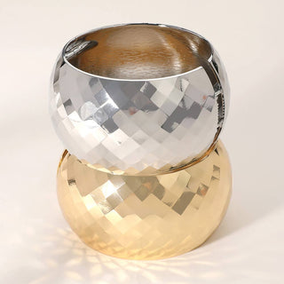 Textured Chunky Metal Bangle