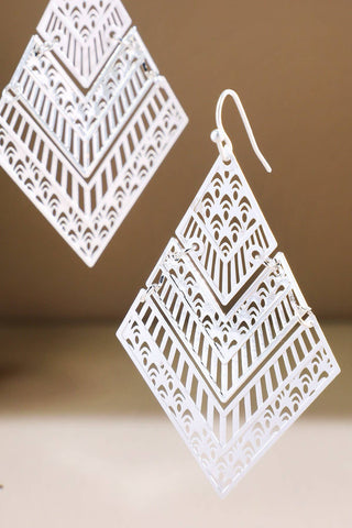 Chevron Filigree Earrings