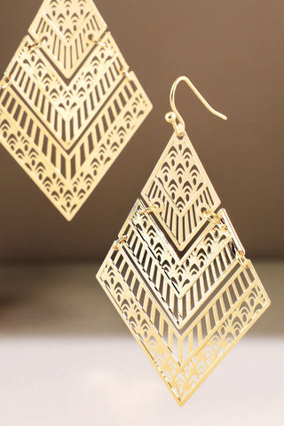 Chevron Filigree Earrings