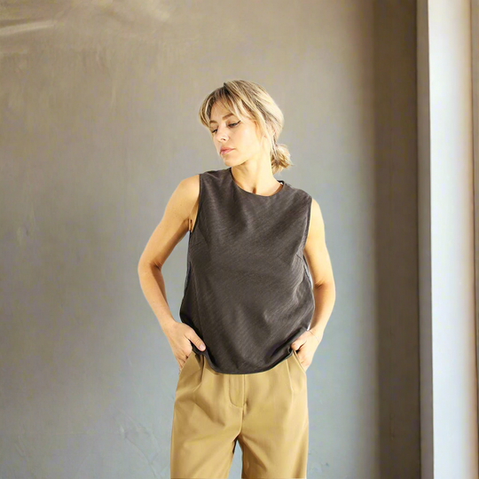 Full Transparency Sleeveless Blouse