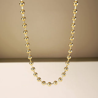 Gold Bead Chain Necklace