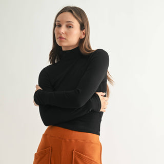 Micro Ribbed Turtleneck