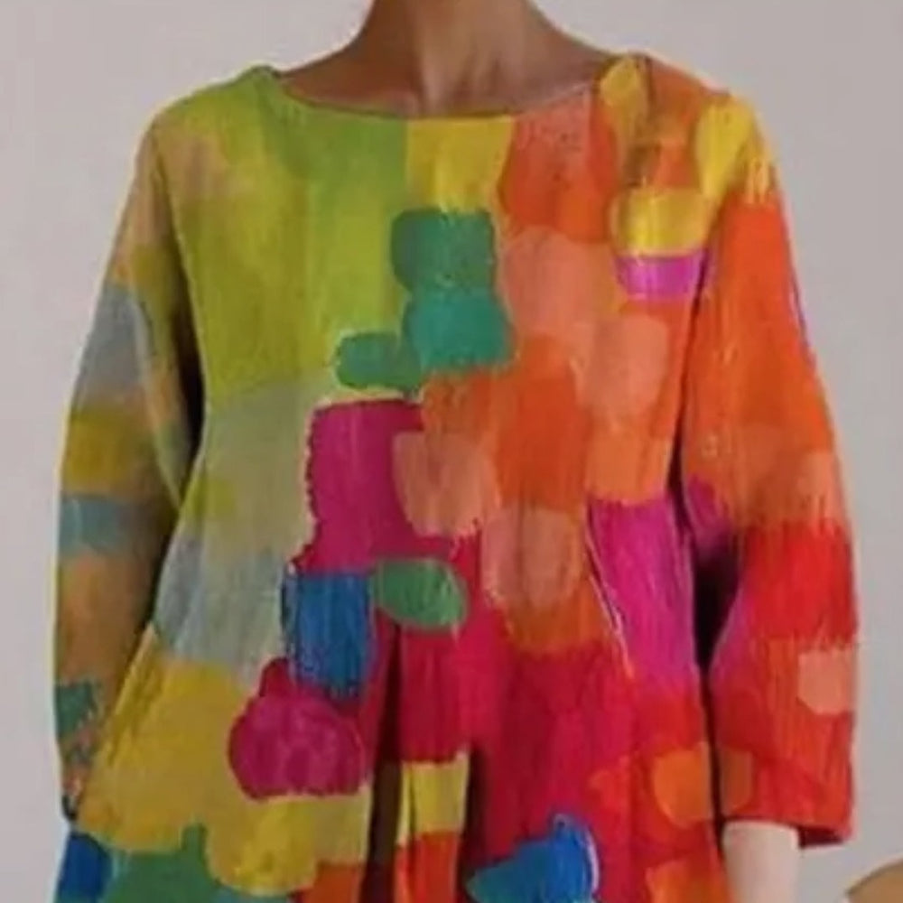 Vibrant Printed Maxi Dress