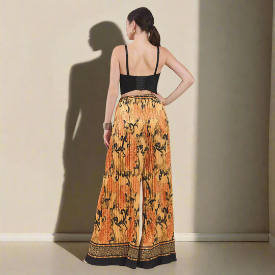 Pleated Palazzo Pants