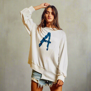 A-Symmetrical Graphic  Sweatshirt