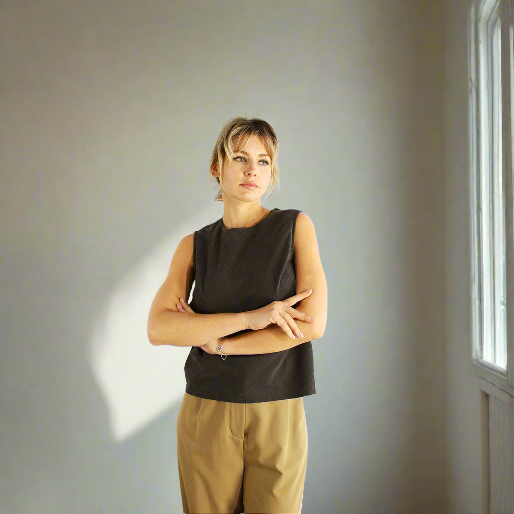 Full Transparency Sleeveless Blouse