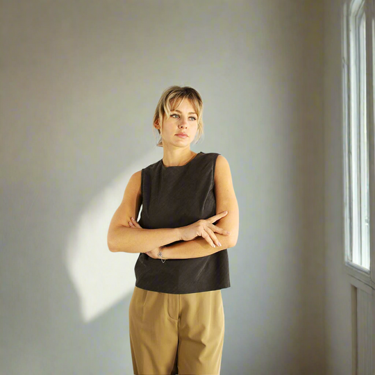 Full Transparency Sleeveless Blouse