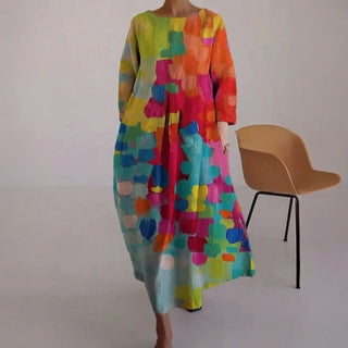 Vibrant Printed Maxi Dress