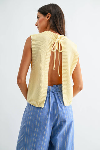 Open-Back Sweater Vest