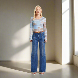 Super High Rise Wide Leg Jean