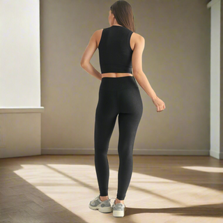 Foil Faux Leather Leggings