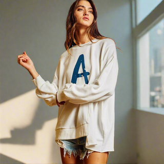 A-Symmetrical Graphic  Sweatshirt