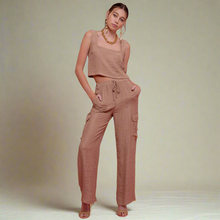 Sasha Drawstring Cargo Pants