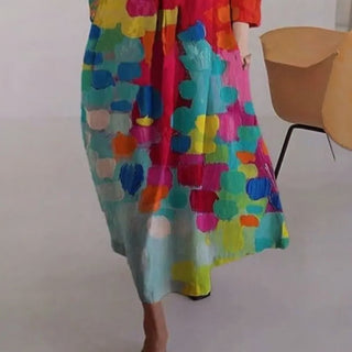 Vibrant Printed Maxi Dress