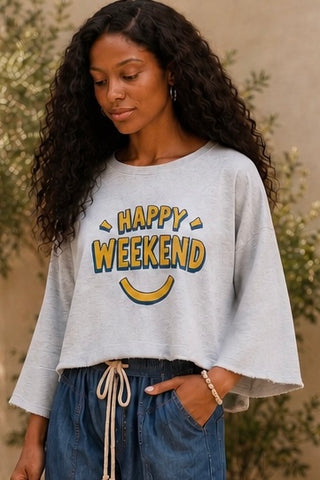 Happy Weekend  Cropped Top