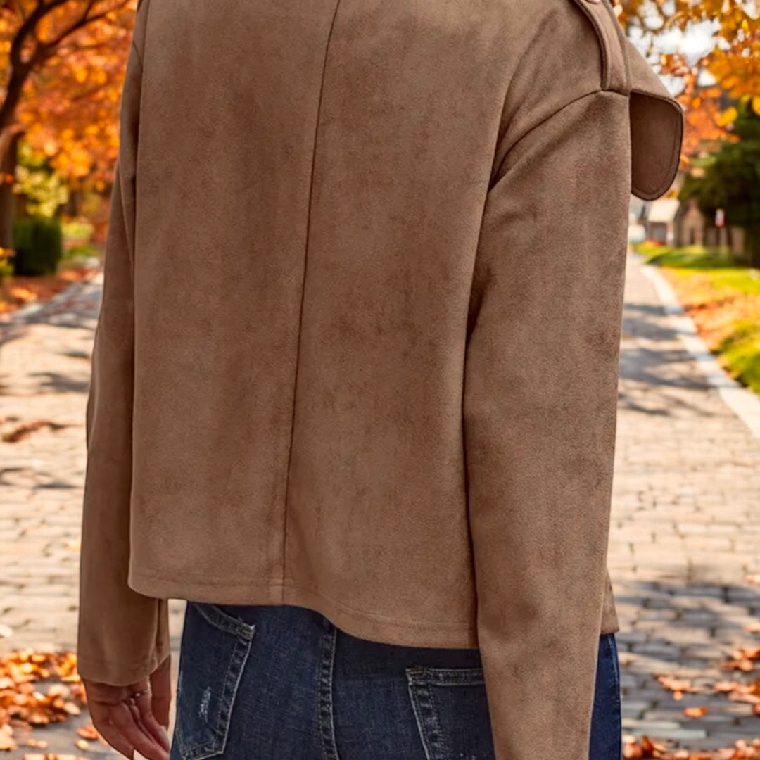 Relaxed Crop Trench Jacket