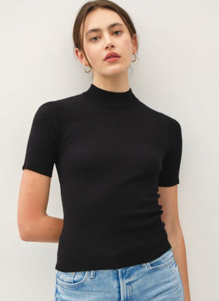 Lisa Mock Neck Sweater Tee