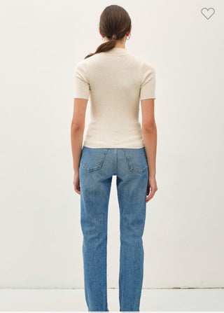 Lisa Mock Neck Sweater Tee