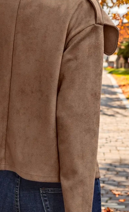 Relaxed Crop Trench Jacket