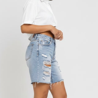 Distressed Bermuda Shorts