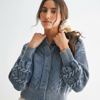 Washed Cable Knit