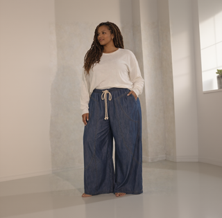 Tencel Denim Palazzo Pants