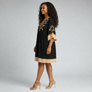 Monique Embroidered Mini Dress