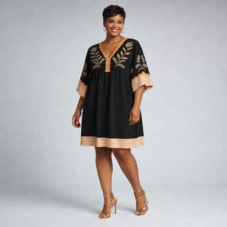 Monique Embroidered Mini Dress