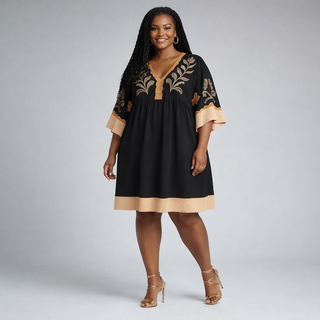 Monique Embroidered Mini Dress