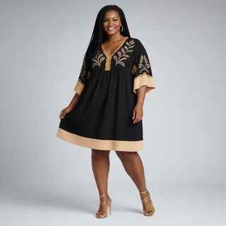 Monique Embroidered Mini Dress