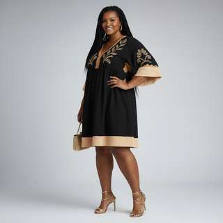 Monique Embroidered Mini Dress