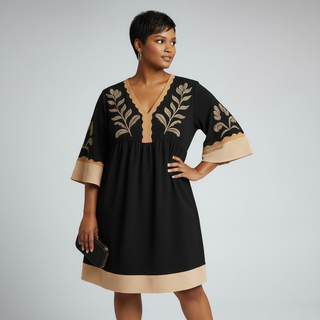 Monique Embroidered Mini Dress