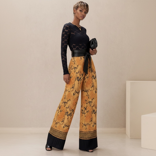 Pleated Palazzo Pants