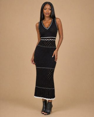 Nadia Crochet Midi Dress