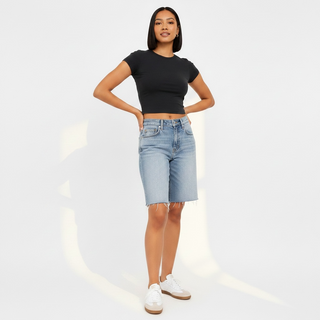 Side Seam Denim Jorts