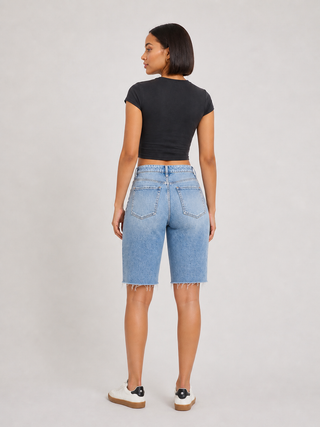 Side Seam Denim Jorts