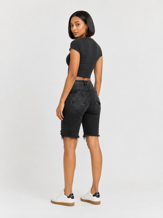 High Rise Bermuda Shorts