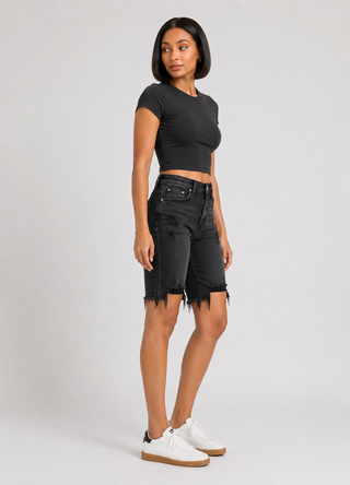 High Rise Bermuda Shorts