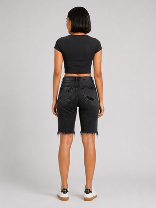 High Rise Bermuda Shorts