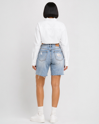 Distressed Bermuda Shorts