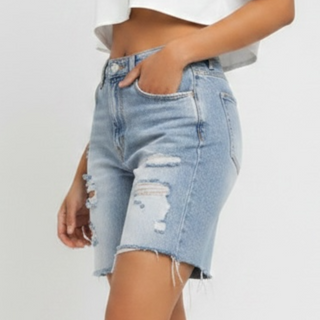 Distressed Bermuda Shorts