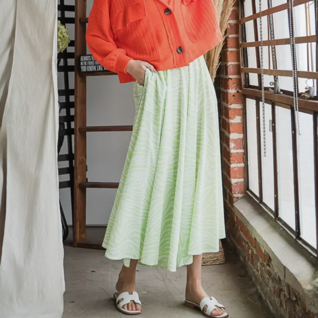 Zebra Print Wide Leg Pants