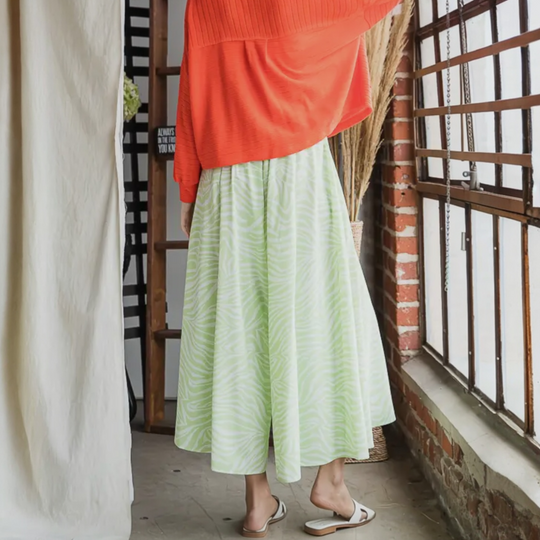 Zebra Print Wide Leg Pants