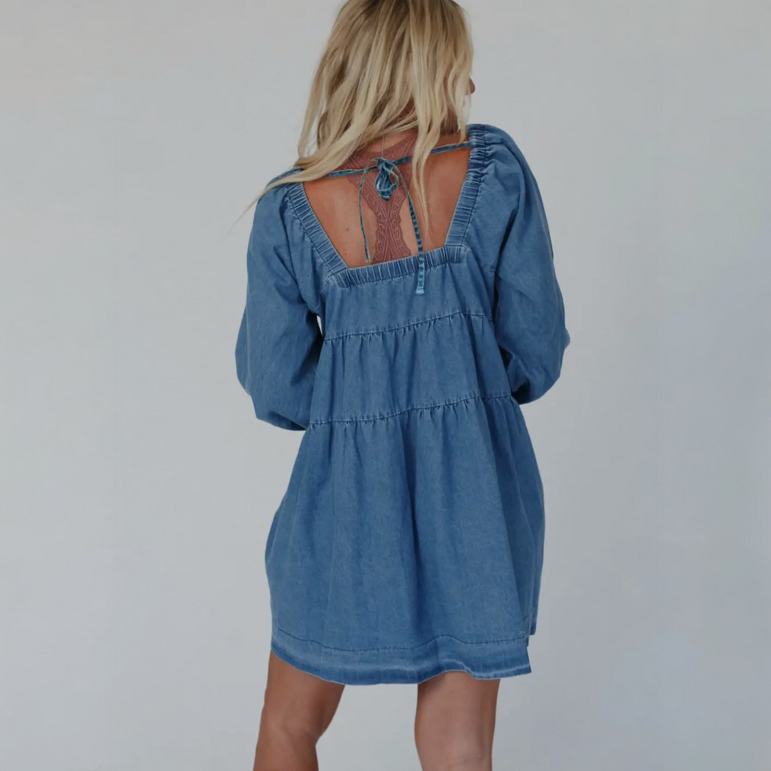 The Langley Mini Denim Dress