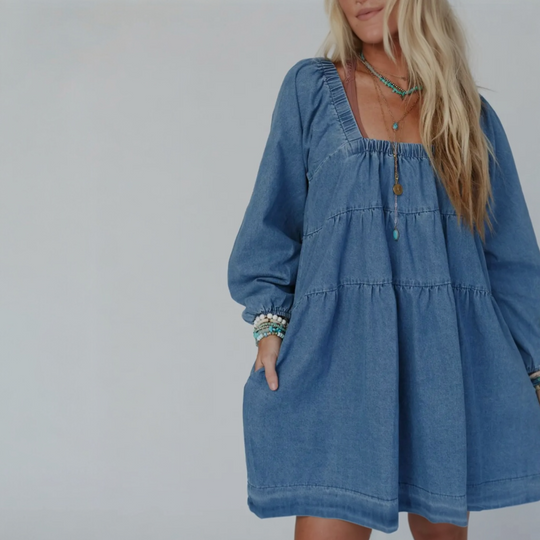 The Langley Mini Denim Dress
