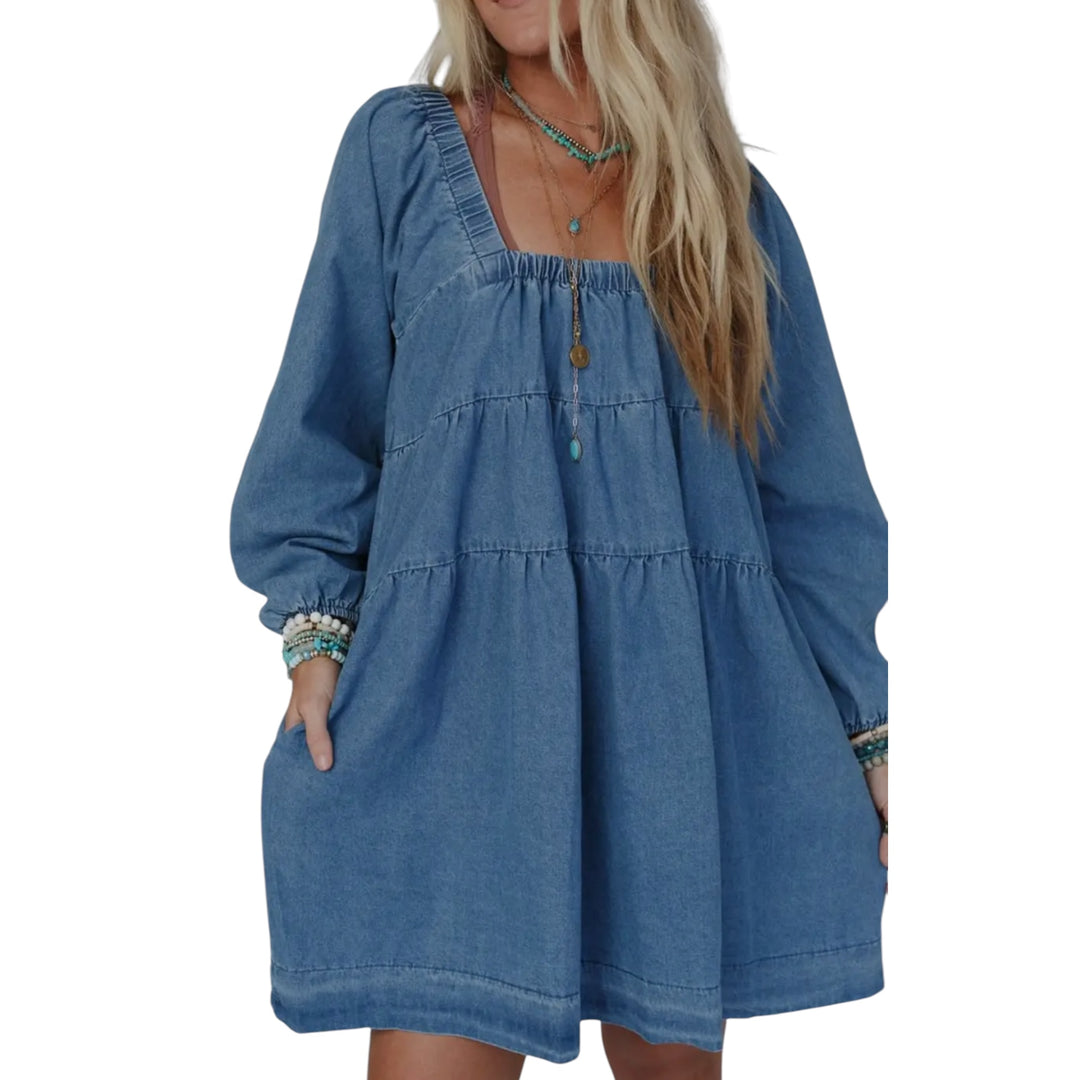 The Langley Mini Denim Dress
