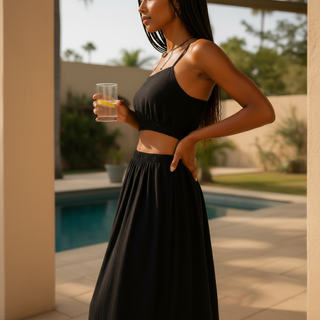 Madison Elastic Waist Crop Top