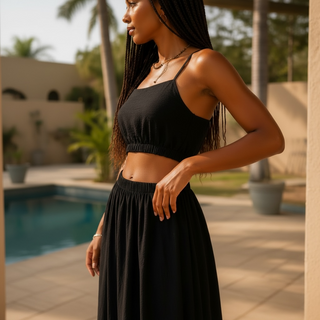 Madison Elastic Waist Crop Top