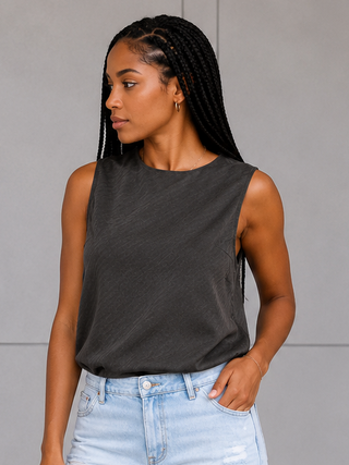 Full Transparency Sleeveless Blouse
