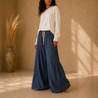 Tencel Denim Palazzo Pants